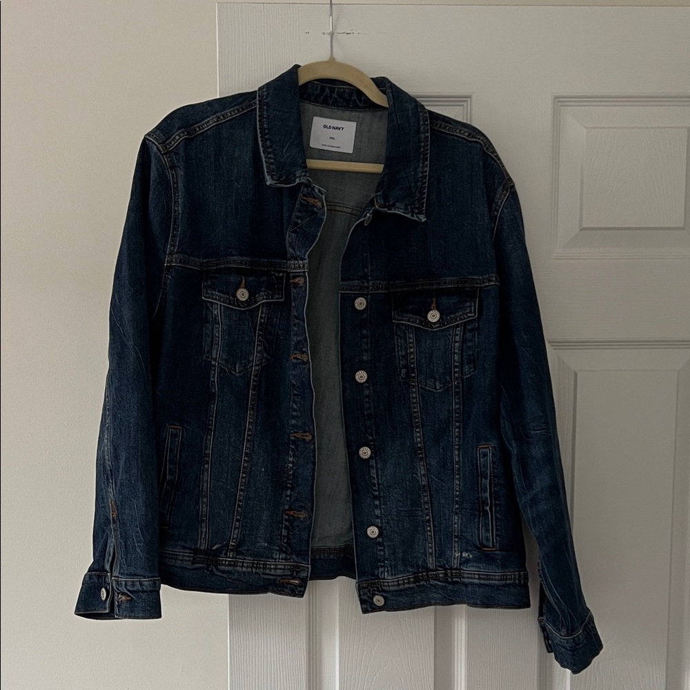 Old Navy Classic Dark Blue Wash Button Up Denim Jacket